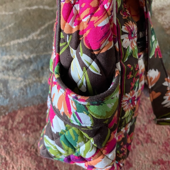 Vera Bradley Brand New Crossbody/Shoulder Bag-Brown/Orange/Green/Pink - Picture 3 of 7